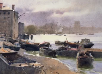 A Cluster of Lighters, River Thames